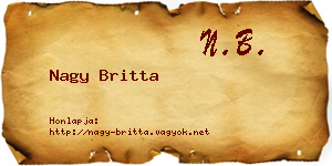 Nagy Britta névjegykártya